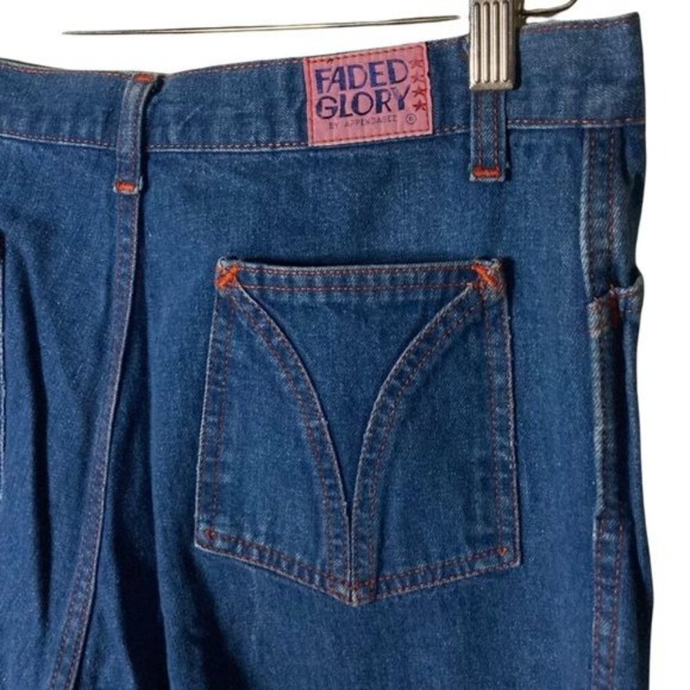 1970s Faded Glory By Appendagez Wide Leg Blue Jea… - image 7